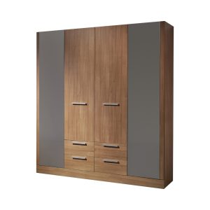 Armário 4 portas+2 espelhos+ 4 gavetas TREE 199x227x58