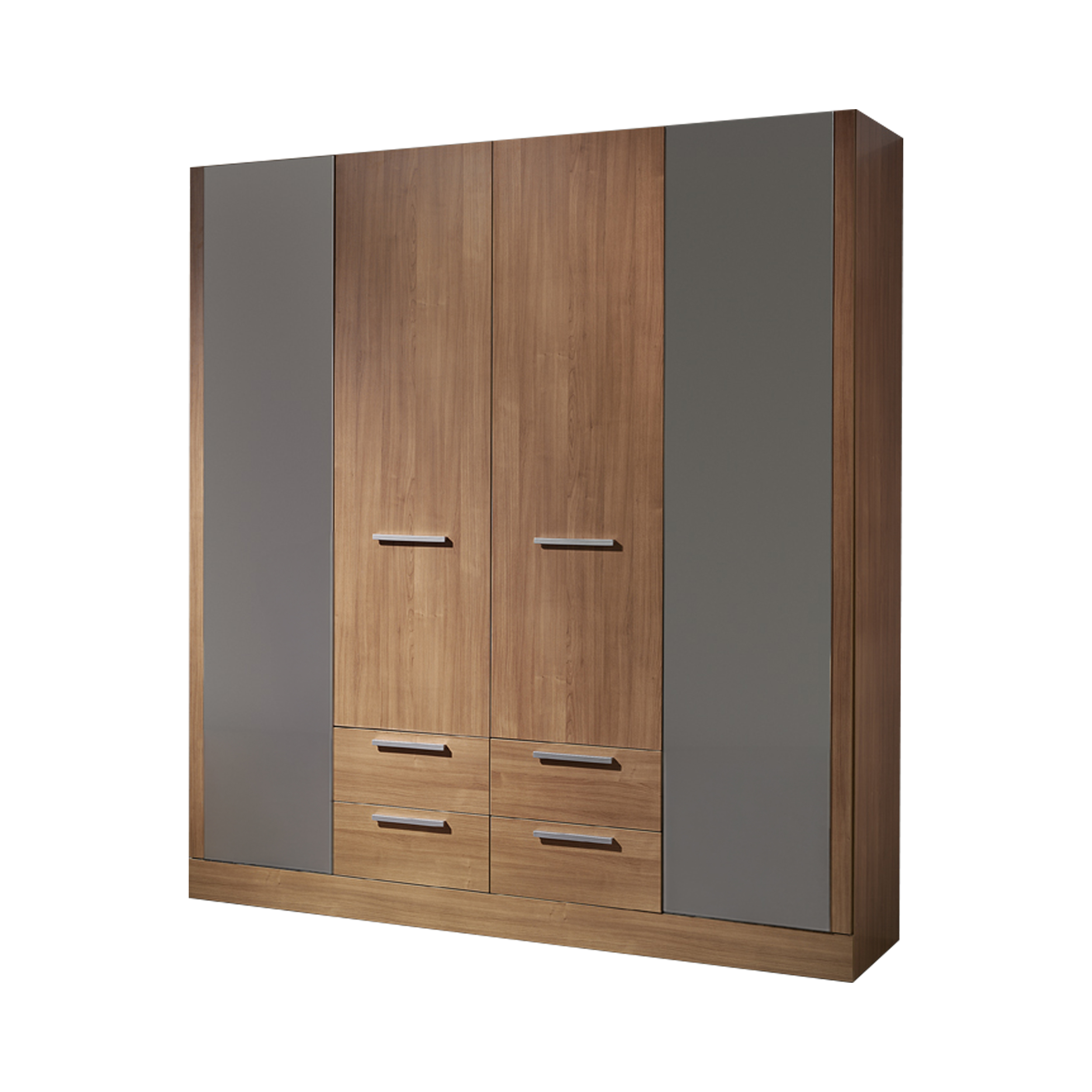 Armário 4 portas+2 espelhos+ 4 gavetas TREE 199x227x58