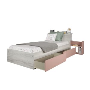 Alternative view of Compacto com 2 gavetas + mesa cabeceira JAZZ 90x200