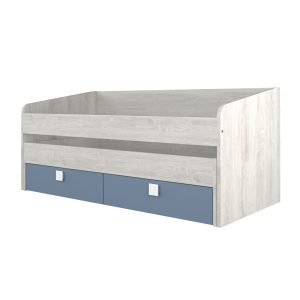 Cama dupla com 2 gavetas B012 90x200